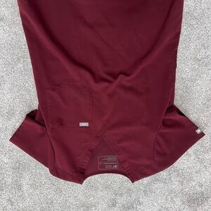 Burgundy Scrub Top